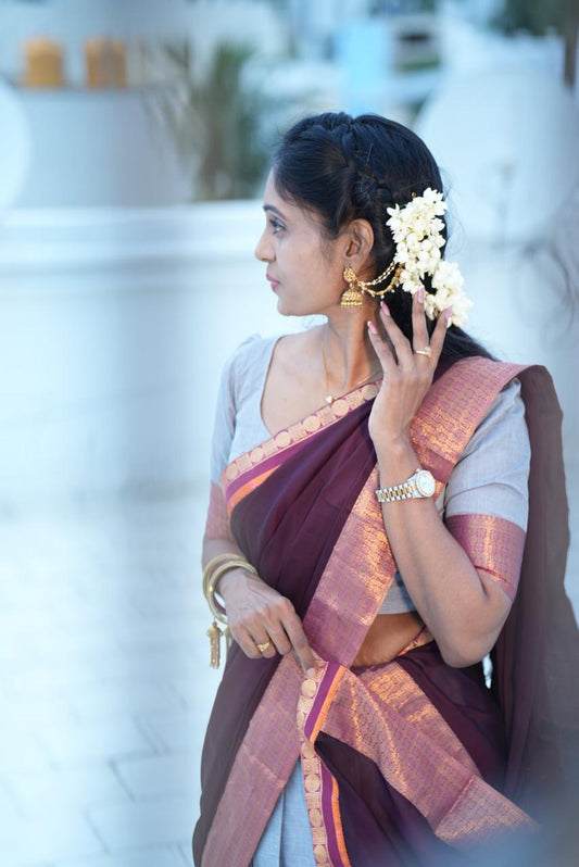 Temple Cotton Half Saree | SSHS212