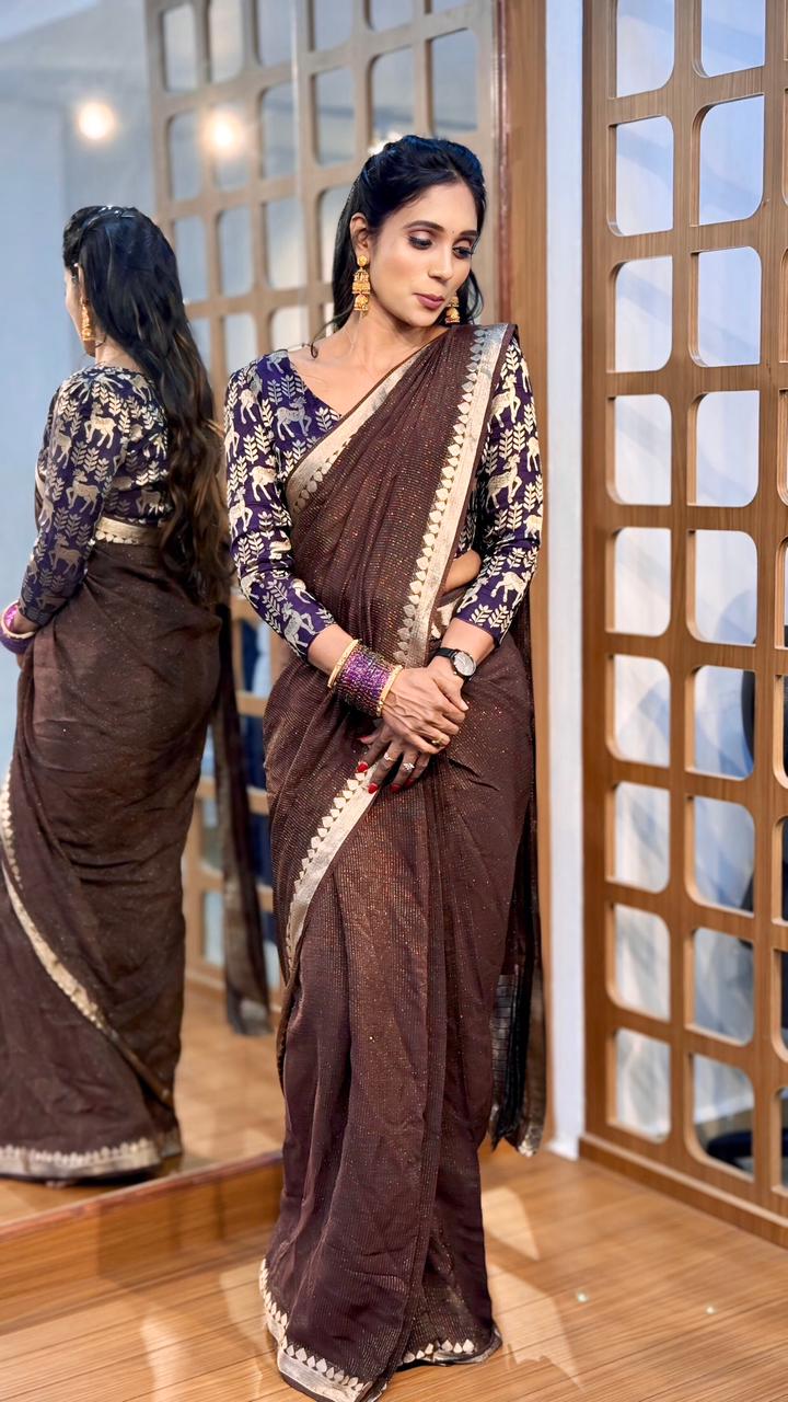 Hip Open Zip & Go Saree | SSHP308