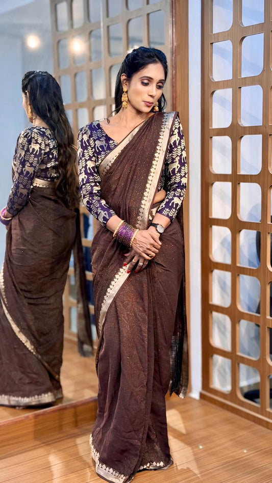 Hip Open Zip & Go Saree | SSHP308