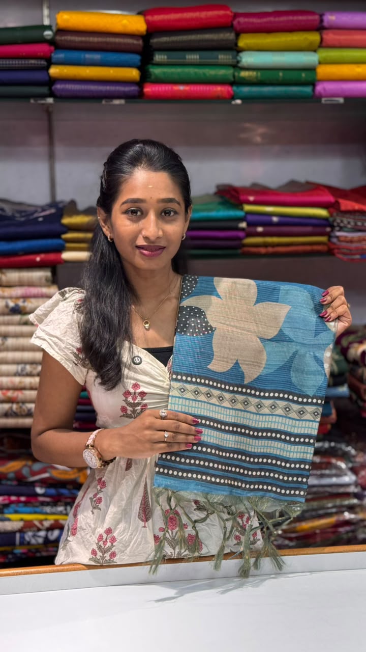 Linen Cotton Saree | SSLC381
