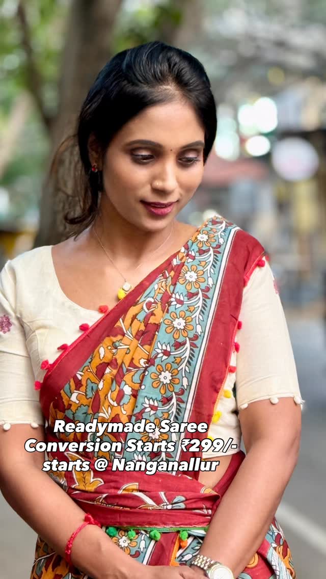 Readymade saree conversion ₹299/- starts @ Nanganallur 

Shop Online: sreesaisilks.in

Shop Location