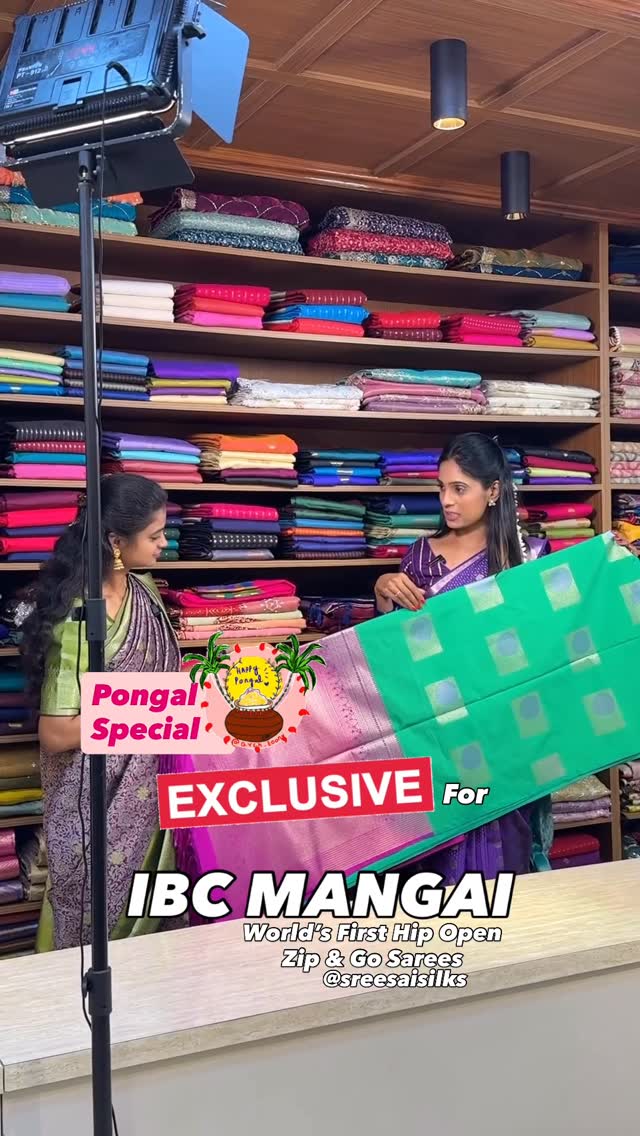 Exclusive Interview to IBC MANGAI / Pongal Special for world’s first Hip Open Zip & Go sarees @ Sree