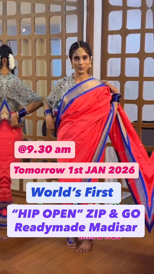 Tomorrow @9.30 pm @ Sreesaisilks / world’s First Hip Open Zip & Go Readymade Madisar @sreesaisilks