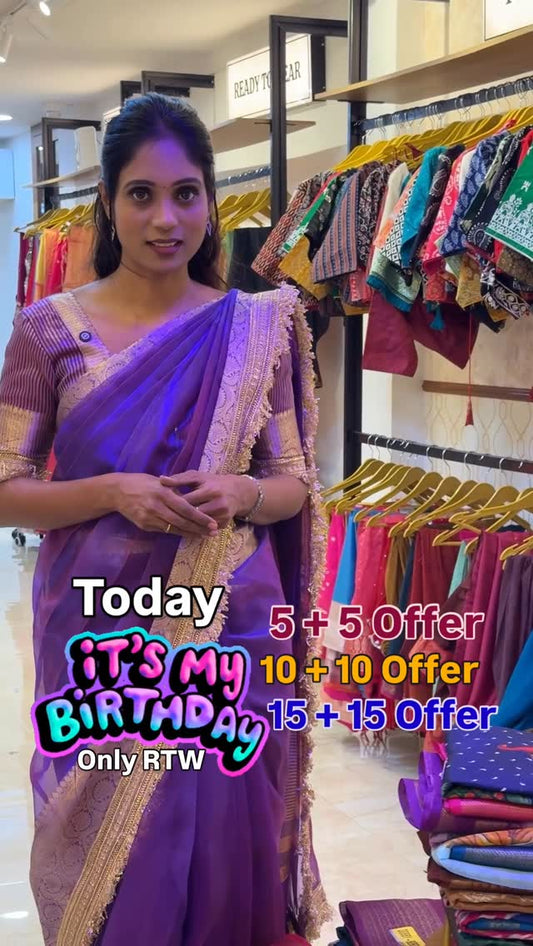 Today 5+5,10+10,15+15 Offer / it’s my Birthday/ Sreesaisilks