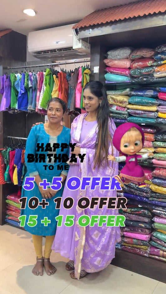 Happy birthday to me / Sreesaisilks 5+5 offer, 10+10 Offer / 15+ 15 offer