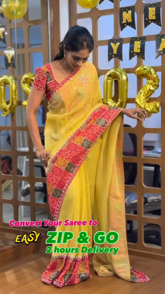 Convert Your saree to ZIP & GO @ Sreesaisilks/ 2 hours Delivery/