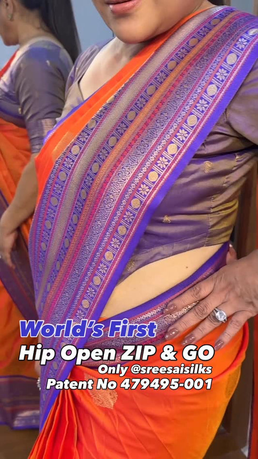 World’s First Hip Open ZIP & GO SAREES @ Sreesaisilks Nanganallur & Annanagar