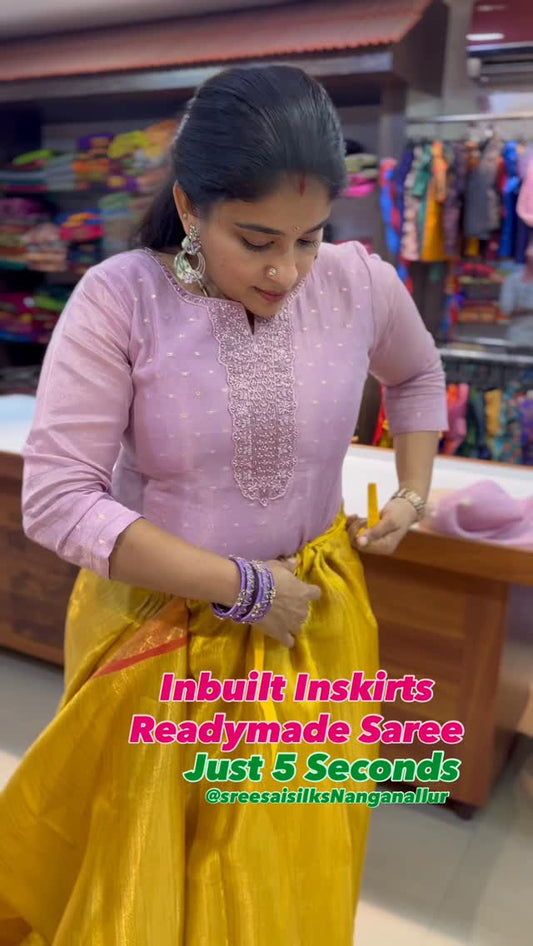 Inbuilt Inskirts/ Readymade Saree @ Sreesaisilks Nanganallur/ Annanagar