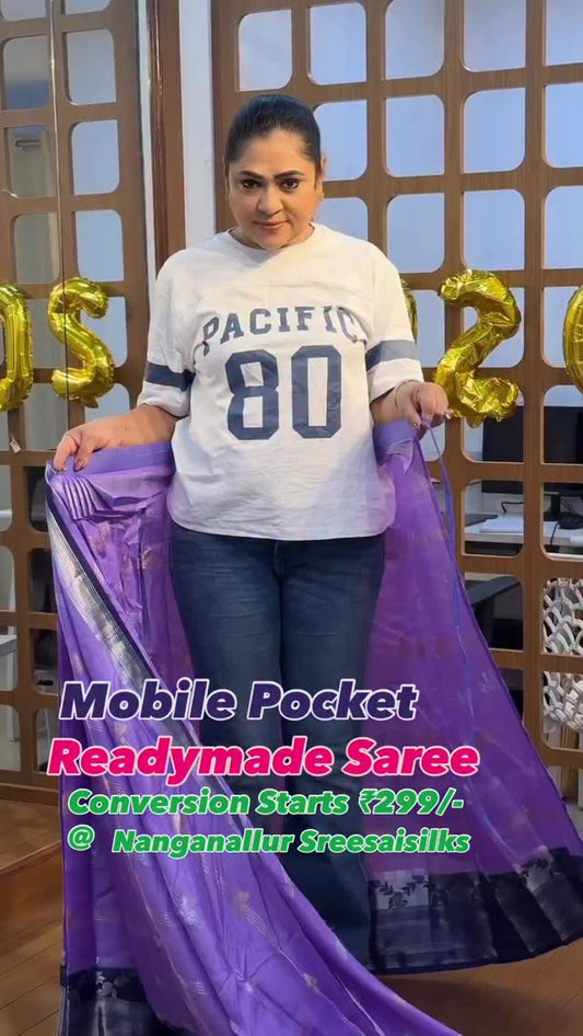 Mobile Pocket Readymade Saree Conversion @ Sreesaisilks 8072695269/6382196976 / Nanganallur 79045371