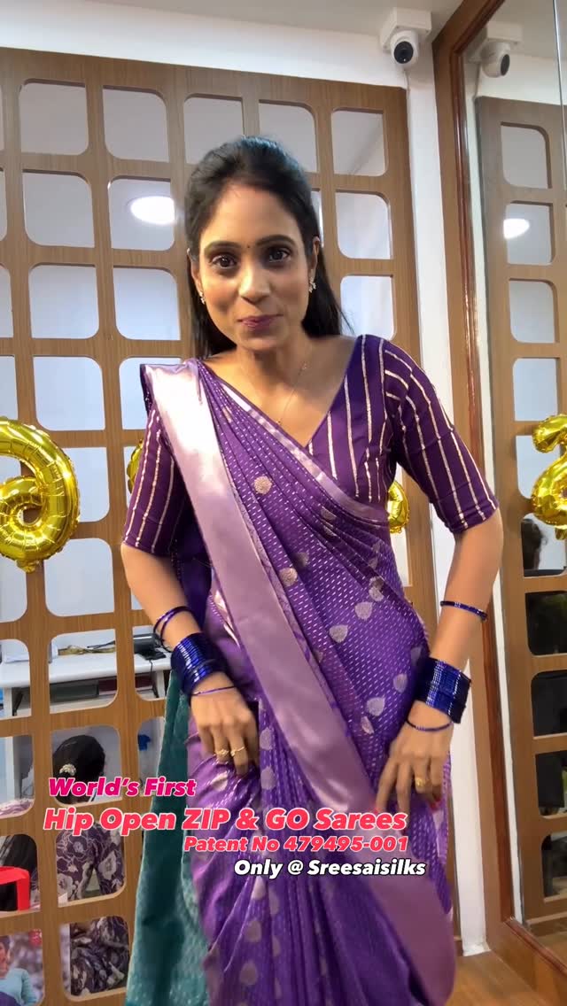 World’s first Hip Open ZIP & GO sarees @ Sreesaisilks Nanganallur/ Annanagar 8072695269/6382196976 /