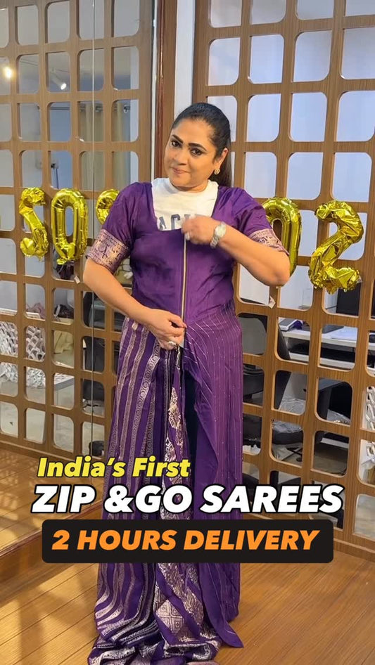 India’s First ZIP & GO SAREES @ Sreesaisilks