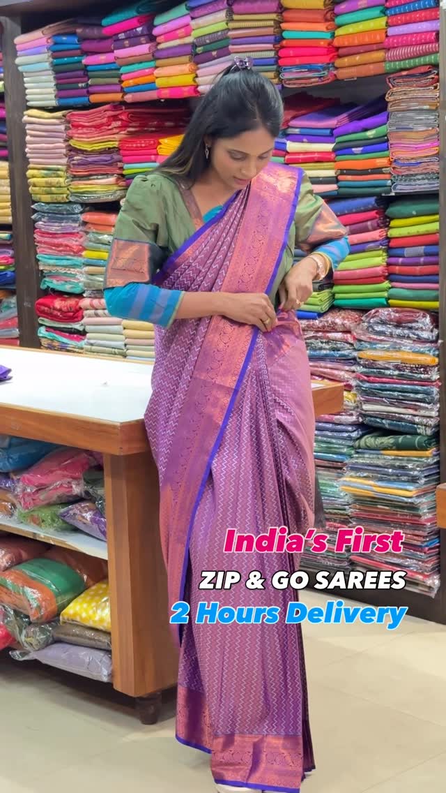 India’s First ZIP & GO SAREES @ Sreesaisilks Nanganallur/ Annanagar 8072695269/6382196976 / Nanganal