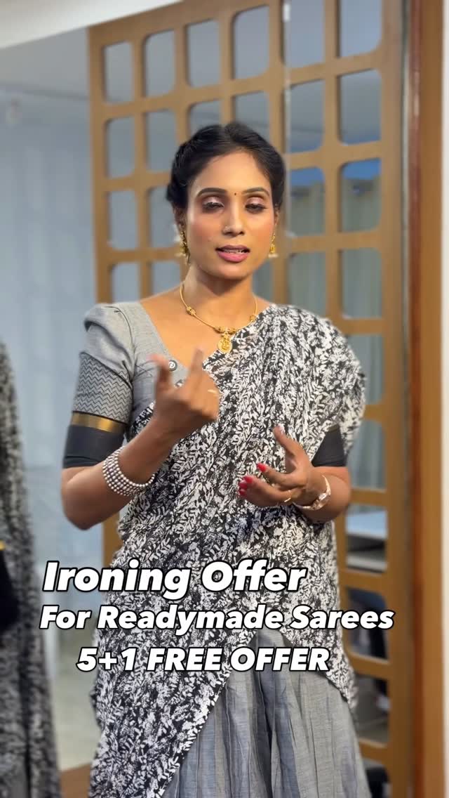 Ironing Offer @ Sreesaisilks Nanganallur/ Annanagar Readymade sarees folding / ironing 8072695269/63
