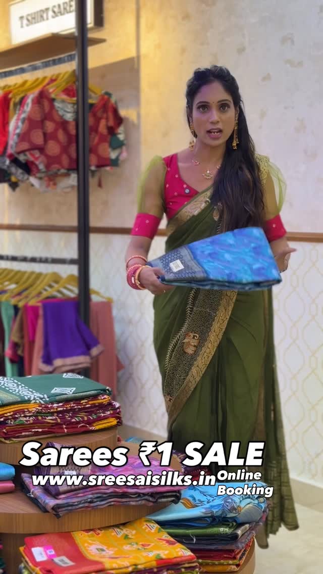 Sarees ₹1 SALE @ Sreesaisilks Nanganallur/ Annanagar 8072695269/6382196976 / Nanganallur 7904537159/