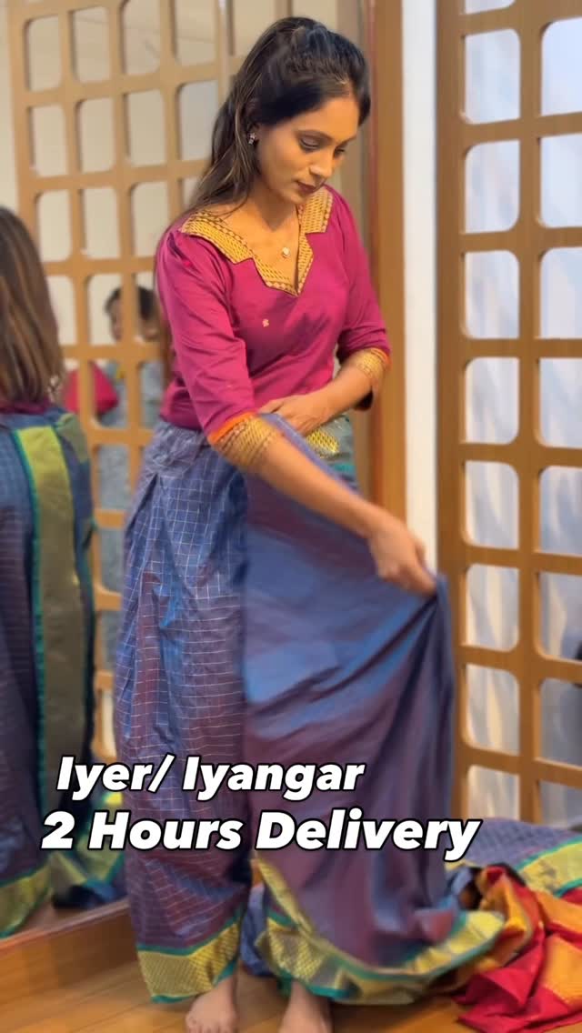 2 hours Delivery/ Iyer/ Iyangar Readymade Madisar @ Sreesaisilks Nanganallur/ Annanagar 8072695269/6