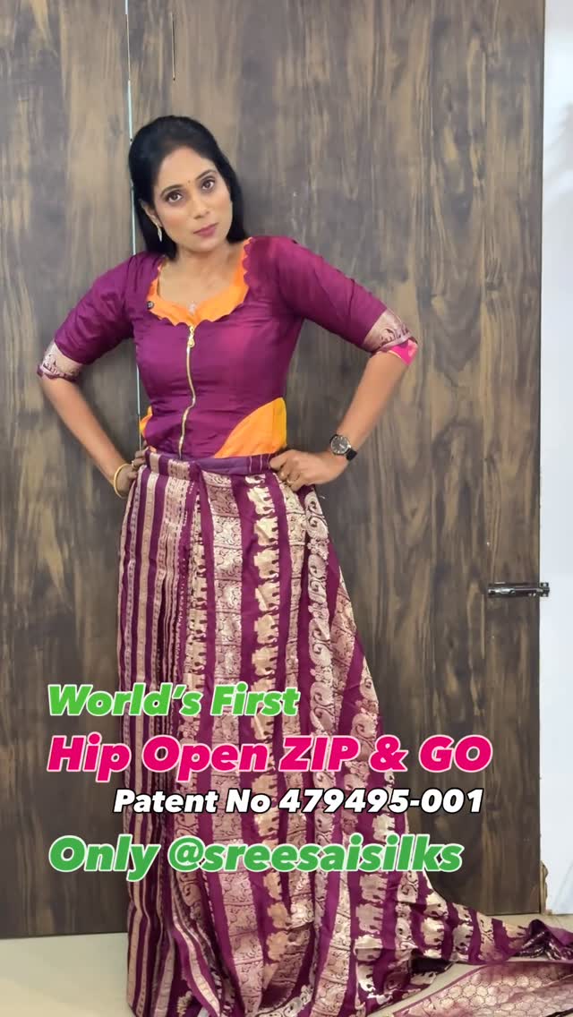 World’s First Hip Open ZIP&GO @sreesaisilks / 8072695269/6382196976 / Nanganallur 7904537159/ Annana