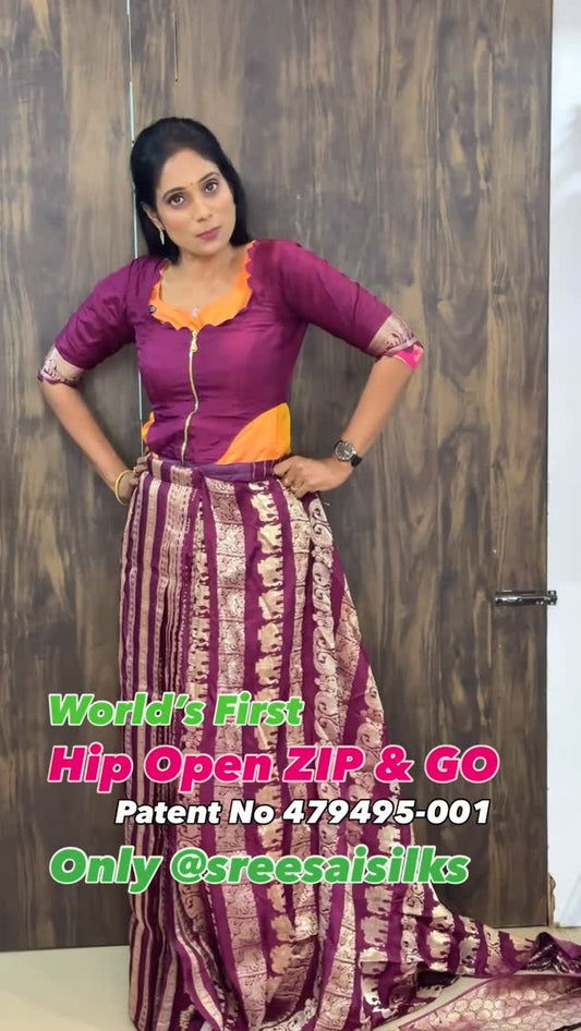 World’s First Hip Open ZIP&GO @sreesaisilks / 8072695269/6382196976 / Nanganallur 7904537159/ Annana