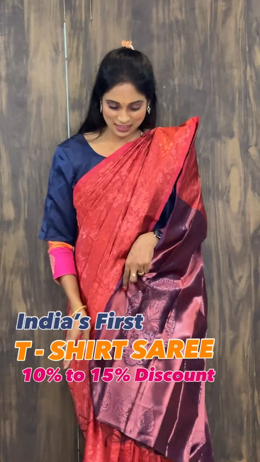 India’s First T SHIRT READYMADE SAREE @sreesaisilks Nanganallur/ Annanagar 8072695269/6382196976 / N