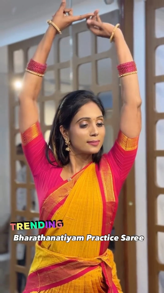Trending Bharathanatiyam Practice Saree  10 seconds @ Sreesaisilks / 8072695269/6382196976 / Nangana