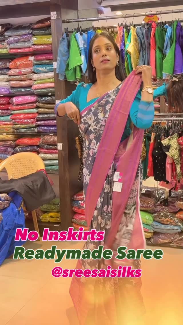 No Inskirts Readymade Saree @ Sreesaisilks Nanganallur/ Annanagar 8072695269/6382196976 / Nanganallu