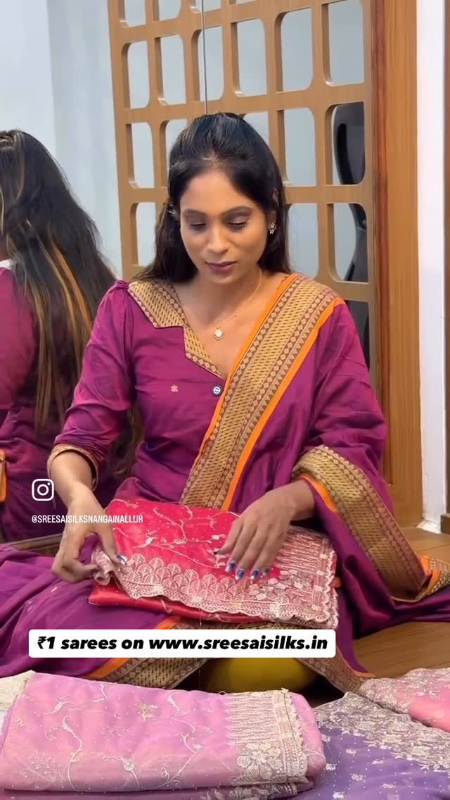 ₹1 sarees on www.sreesaisilks.in 8072695269/6382196976 / Nanganallur 7904537159/ Annanagar 

Annanag