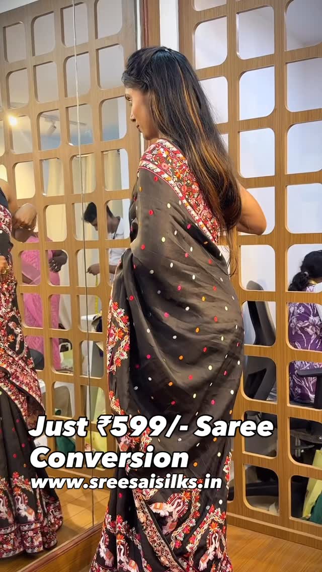 Just ₹599/- Readymade saree Conversion @ Sreesaisilks 8072695269/6382196976 / Nanganallur 7904537159