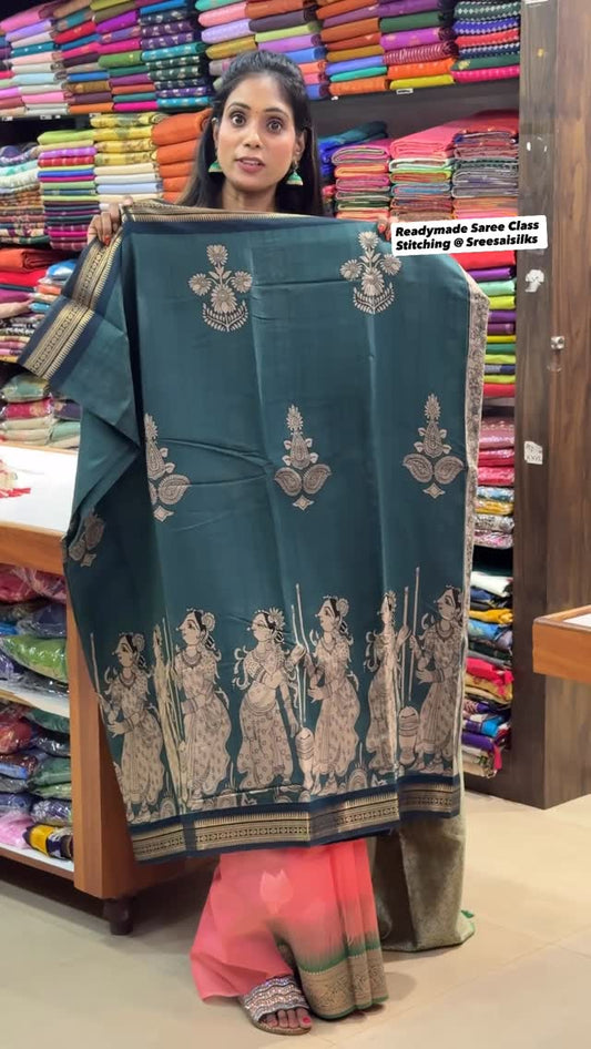 Mysore pattern kalamkari @sreesaisilks / www.sreesaisilks.in / 8072695269/8072695269/6382196976 / Na