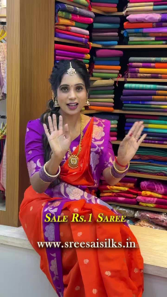 SALE Rs.1 Saree from our sreesaisilks.

Shop Online: sreesaisilks.in
 
Shop Location:
📍Nanganallur