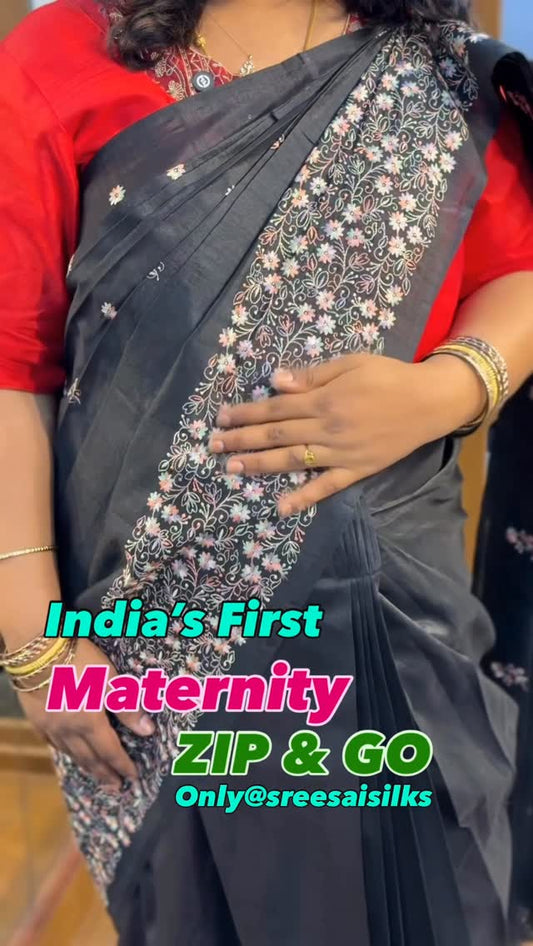 Maternity ZIP & GO @ Sreesaisilks Nanganallur/ Annanagar  Pregnancy Friendly Saree
Maternity Wear Sa