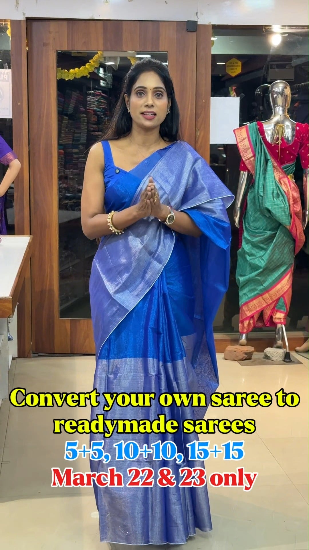 Convert your own sarees into readymade saree @annanagar & nanganallur shops only...

Shop Online: ww