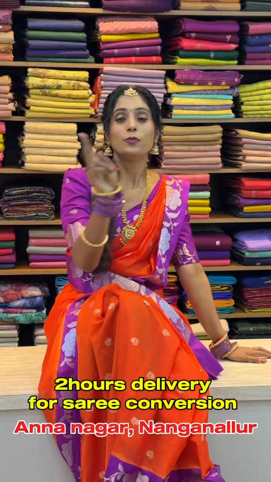 2hrs Delivery for Saree Conversion.

Shop Online: www.sreesaisilks.in 

Shop Location: 

📍Nanganall