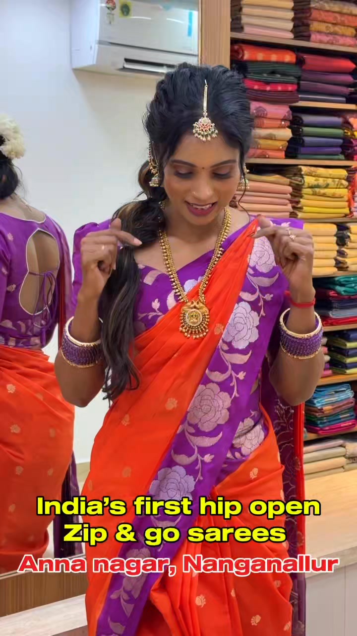 India's First Hip open Zip & Go Sarees in our sreesaisilks.

Shop Online: www.sreesaisilks.in 

Shop