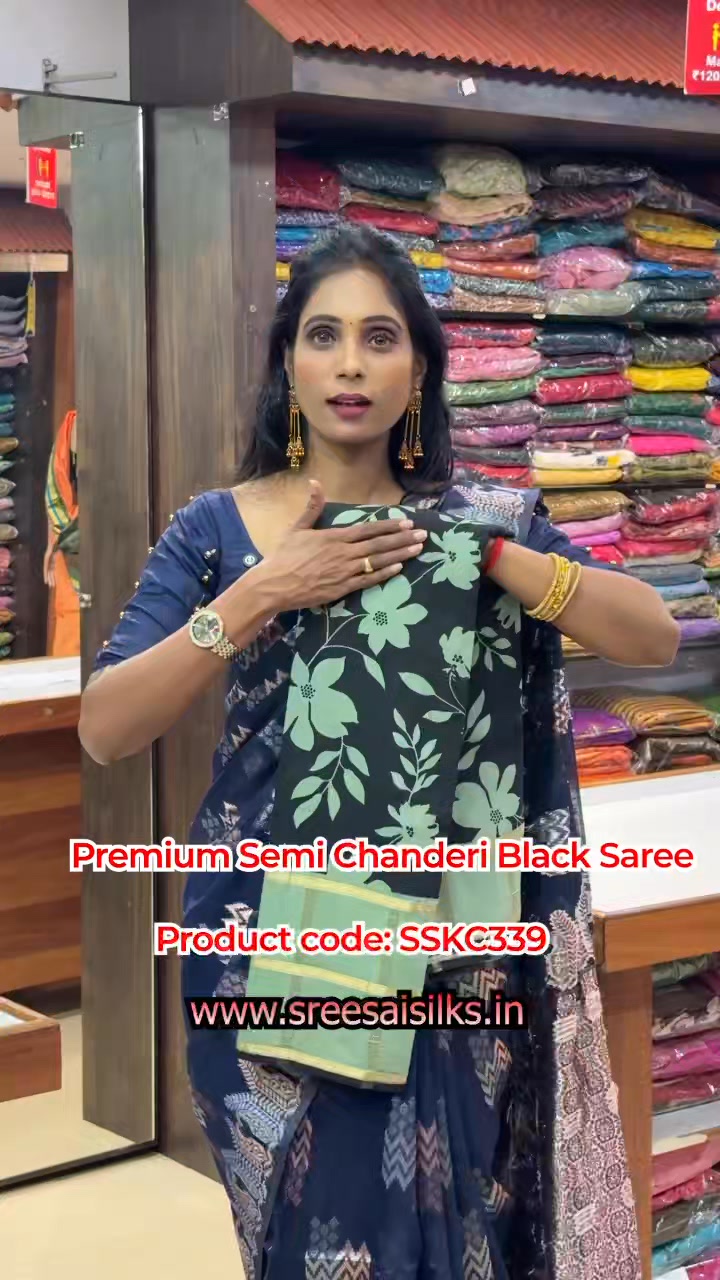 Premium Semi Chanderi Black Saree.

Product Code: SSKC339

Shop Online: www.sreesaisilks.in 

Shop L