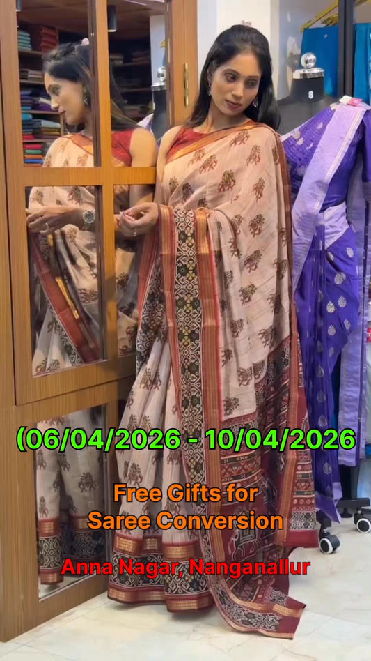 Free Gifts for Saree Conversion

(06/04/2026 - 10/04/2026

Anna Nagar,Nanganallur

Shop Online: www.