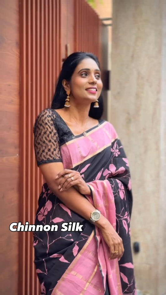 Chinnon Silk Saree / www.sreesaisilks.in /