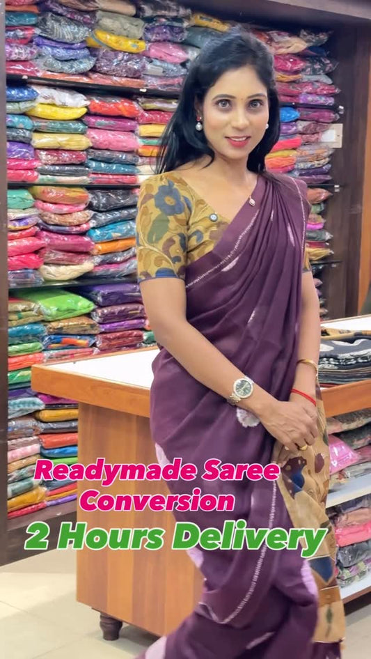Readymade Saree Conversion/ 2 hours Delivery/ Sreesaisilks Nanganallur/ Annanagar