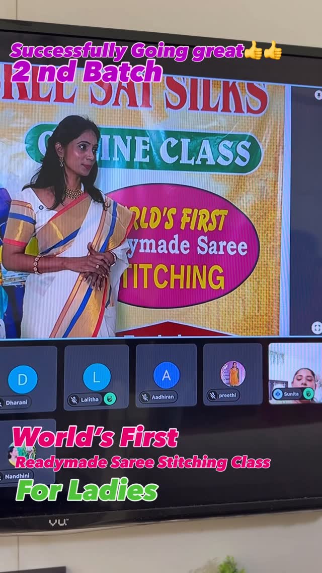 2 nd Batch Successfully Going great now / Join Our Class ₹999/- each day / Sreesaisilks 8072695269/8