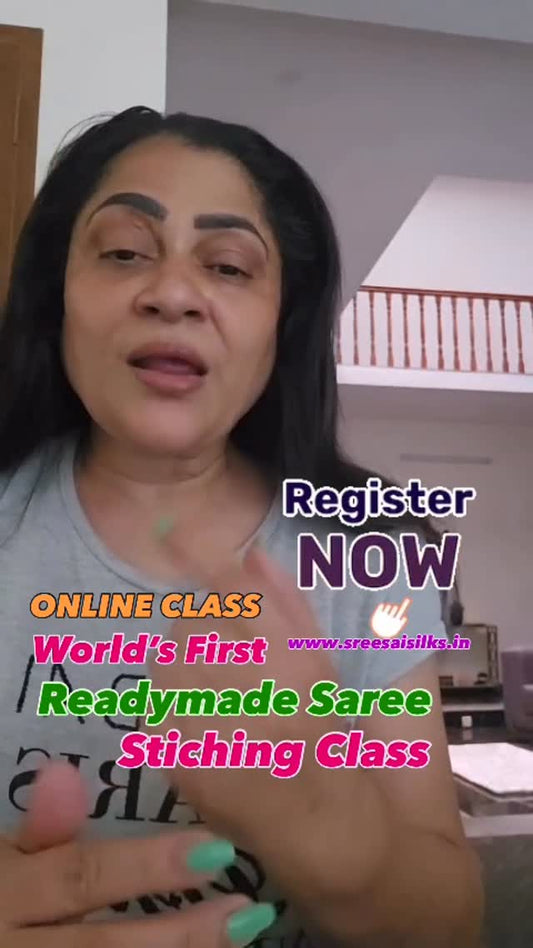 Join Online Class ₹999/- each day / Sreesaisilks Nanganallur/ Annanagar QuickSareeTutorial #OneMinut
