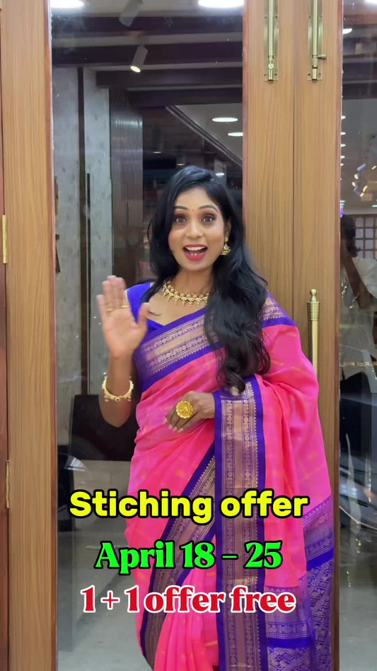 1+1 Offer / 18 th to 25 th April Sreesaisilks 8072695269/6382196976 / Nanganallur 7904537159/ Annana