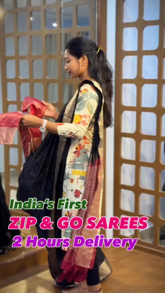 India’s First ZIP & GO SAREES @ Sreesaisilks / Nanganallur/ Annanagar /8072695269/6382196976 / Nanga