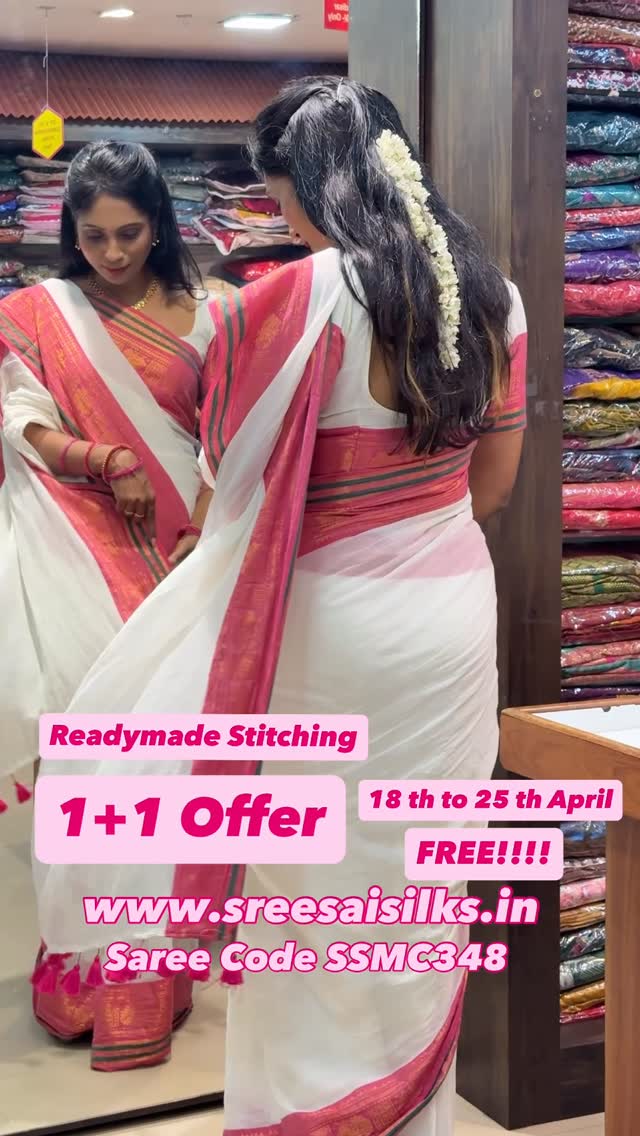 1+1 Offer Stitching FREE / SREESAISILKS / Nanganallur/ Annanagar 8072695269/6382196976 / Nanganallur