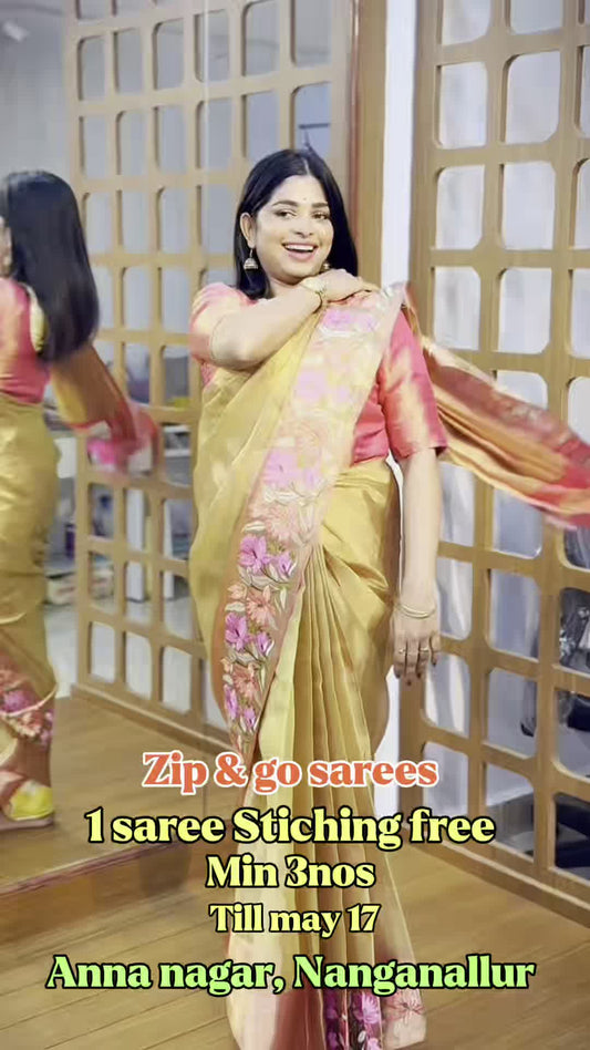 Drop your sarees soon...
Free stiching for 1saree
2+1 offer
Ends on May 17

Shop Online: www.sreesai