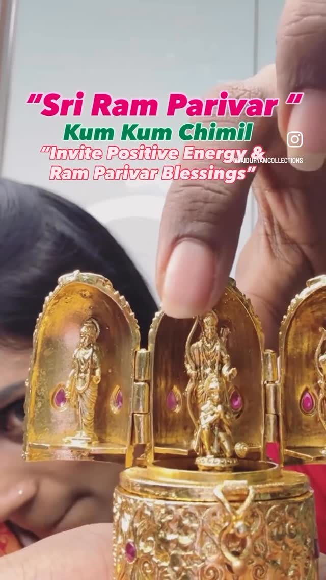 Sivalingam KumKum Chimil @vaiduryamcollections visit www.sreesaisilks.in #sriramparivar #ramparivar