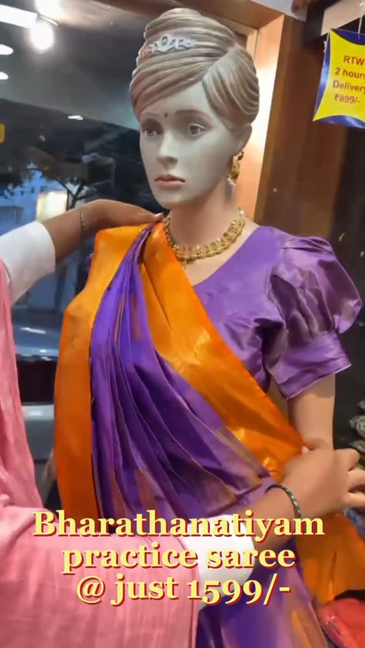 Bharatnatyam practice saree stitching starting @1599/- 

Only@sreesaisilks

Shop Online: www.sreesai