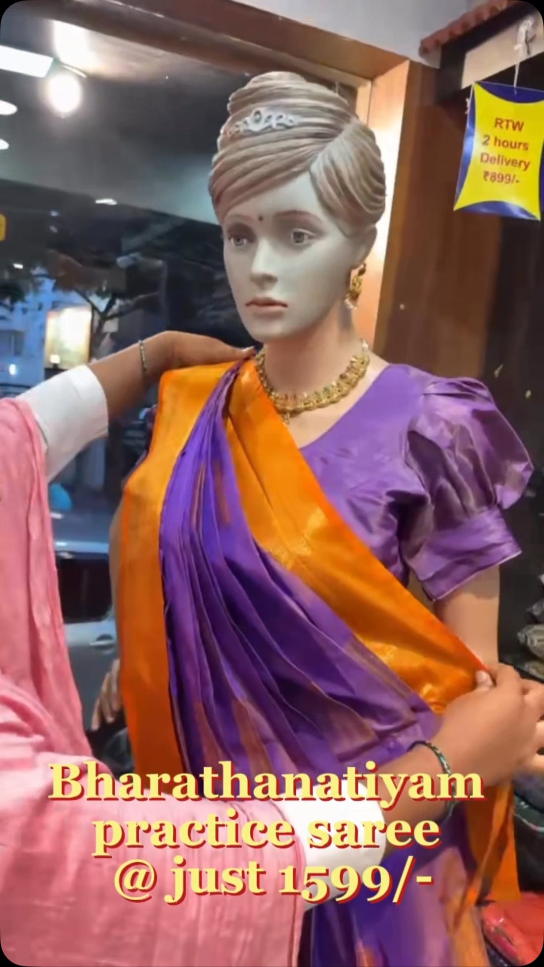 Bharathanatiyam practice saree stitching @1599/- 

Shop Online: www.sreesaisilks.in

Shop Location: