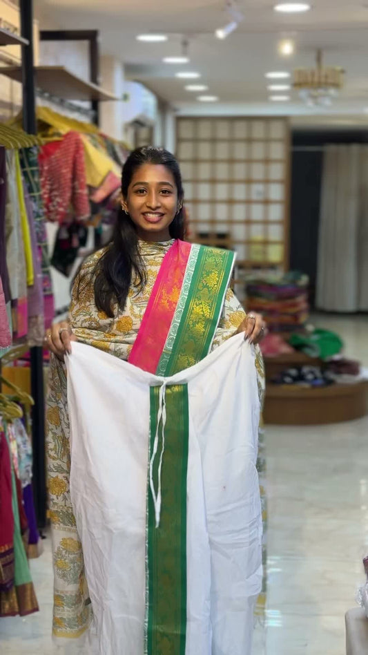 Comment “LINK” to get product link or search this code on website www.sreesaisilks.in

Panchakacham