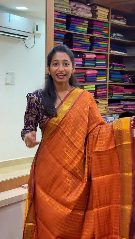 Rust Orange Gold Border Saree | SSOG313

Comment “LINK” to get product link or search this code on w