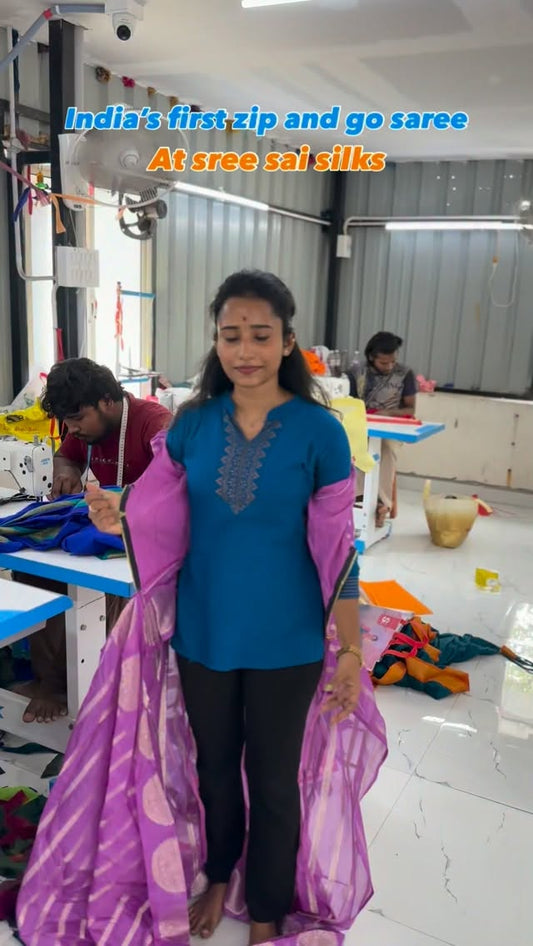 Zip and go saree 

www.sreesaisilks.in

Shop Online: www.sreesaisilks.in

Shop Location:

📍Nanganal