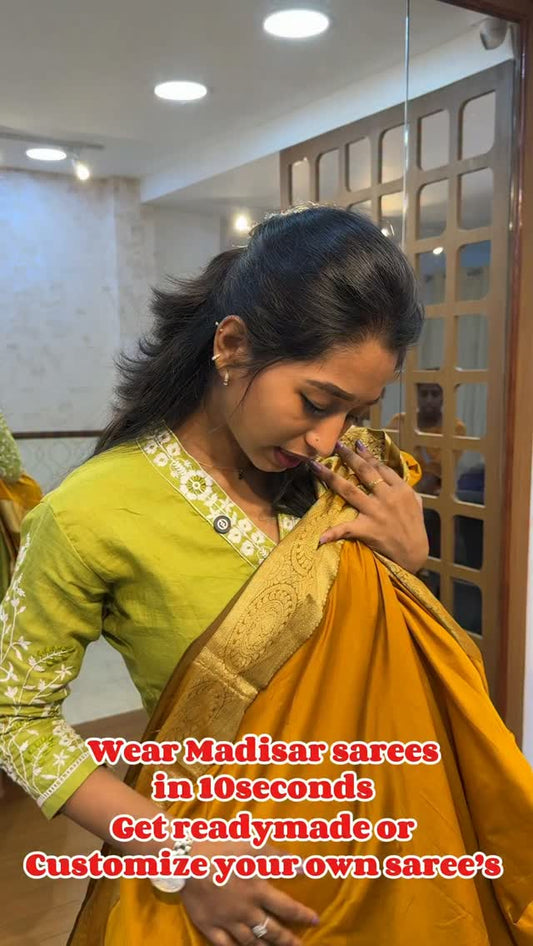 Easy to wear Madisar sarees at sreesaisilks nanganallur & anna nagar!

Shop Online: www.sreesaisilks