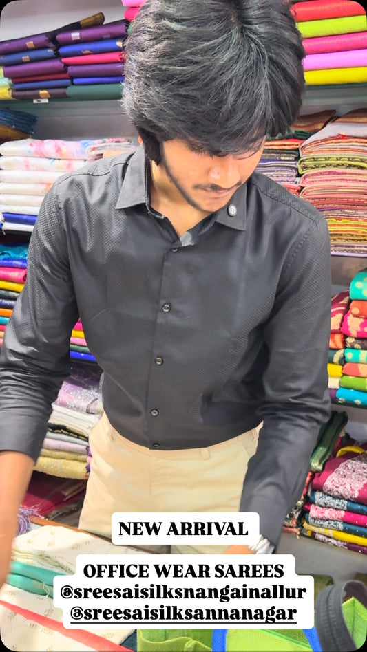NEW ARRIVAL OFFICE WEAR SAREES 
Available in stores soon in website www.sreesaisilks.in